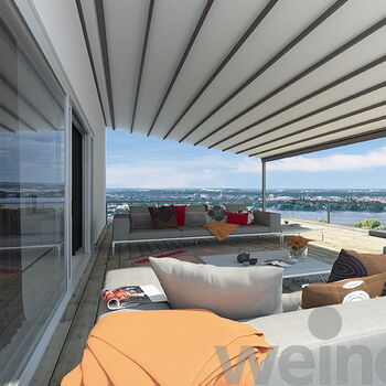 Pergola-Markise von weinor - Cabrio-Faltsystem - Schutz gegen Wind, Regen und UV-Strahlung