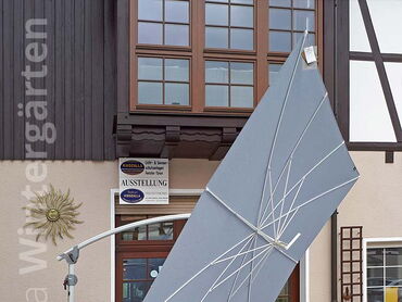 Hochwertiger Ampelschirm-Sonnenschirm, rechteckig 240x280 cm in blau 02