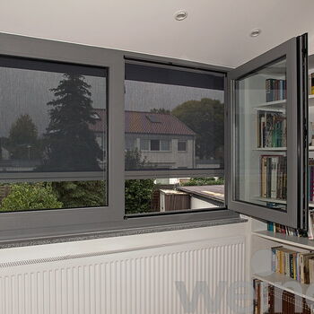 Senkrecht-Markise - Alternative zu Raffstoreanlagen, Rollladen & Co - mit transparentem Tuch sorgen Sie für angenehme Lichtverhältnisse im Raum