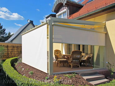 Fenster- und Vertikalmarkisen für Wintergärten und Terrassenüberdachungen