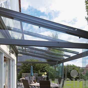 weinor Glasoase® – lichtdurchflutete Eleganz,  Transparente Schiebe-Verglasung