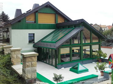 Wintergarten mit Plisseeanlage - Innenliegender Sonnenschutz - Maßanfertigung