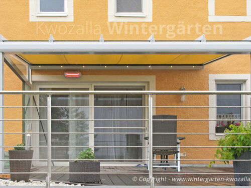 Terrassendach + Sonnenschutz-Markise + Infrarotheizung von KWOZALLA Wintergärten in Sachsen