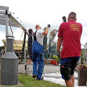 Bauausführung: Wintergarten, Terrassendach