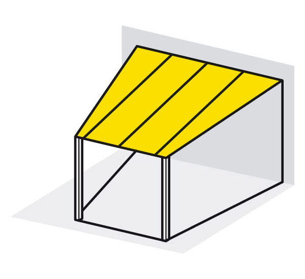 Trapezdach zur Traufe